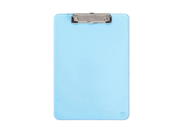 Klembord MAUL A4 staand transparant PS neon blauw