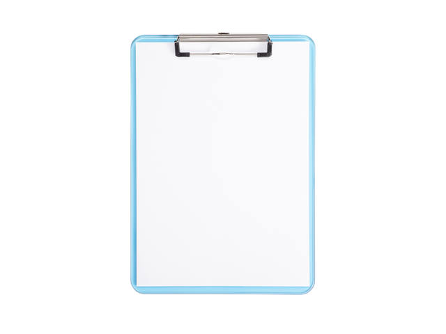 Klembord MAUL A4 staand transparant PS neon blauw