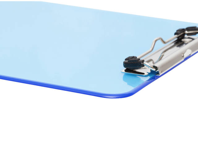 Klembord MAUL A4 staand transparant PS neon blauw