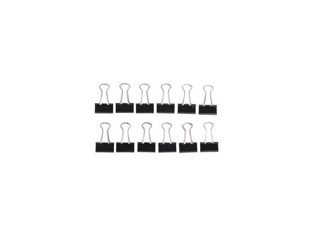 Papierklem MAUL 213 foldback 13mm zwart 12 stuks