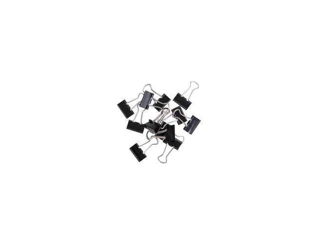 Papierklem MAUL 213 foldback 13mm zwart 12 stuks