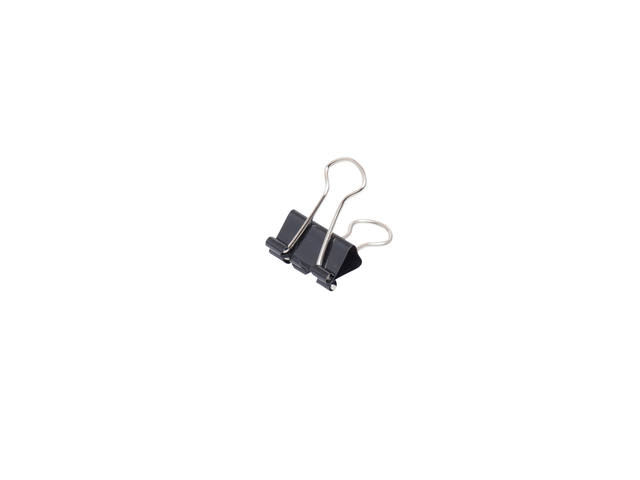 Papierklem MAUL 213 foldback 19mm zwart 12 stuks