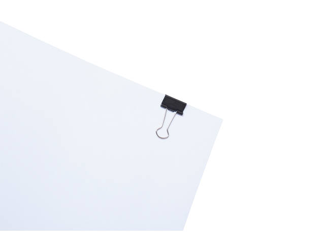 Papierklem MAUL 213 foldback 19mm zwart 12 stuks
