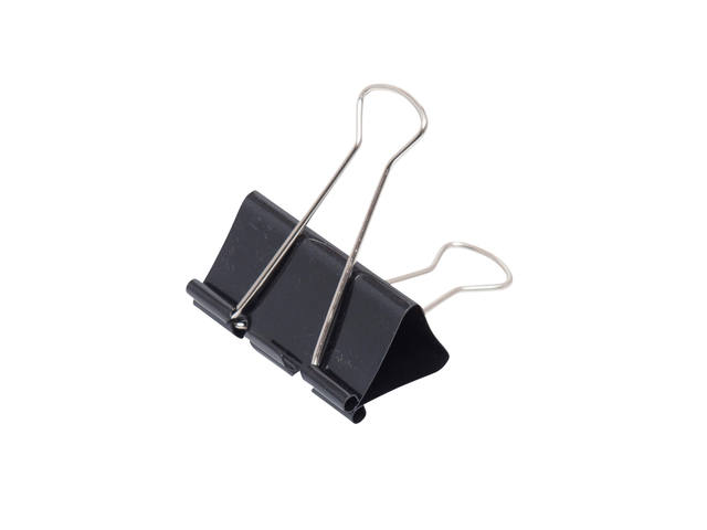 Papierklem MAUL 213 foldback 50mm zwart 12 stuks