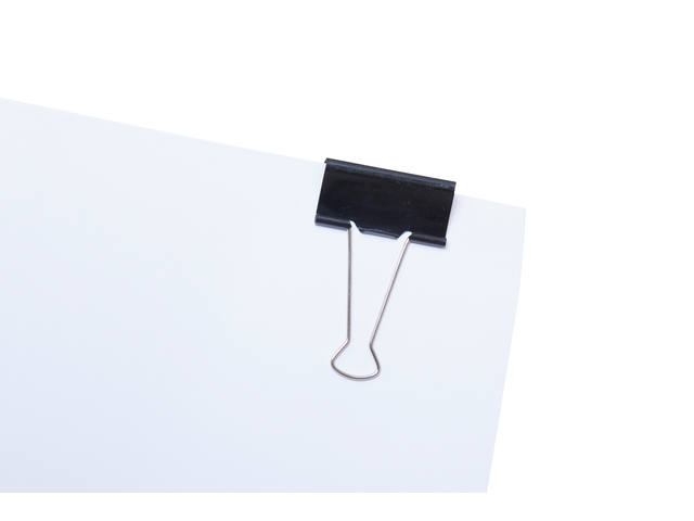 Papierklem MAUL 213 foldback 50mm zwart 12 stuks