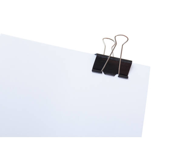 Papierklem MAUL 213 foldback 50mm zwart 12 stuks