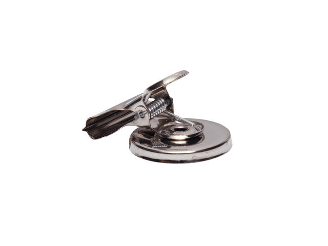 Papierklem MAUL Bulldog magneet 30mm zilver 2st
