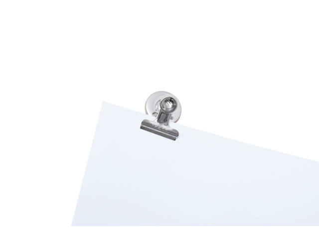 Papierklem MAUL Bulldog magneet 30mm zilver 2st