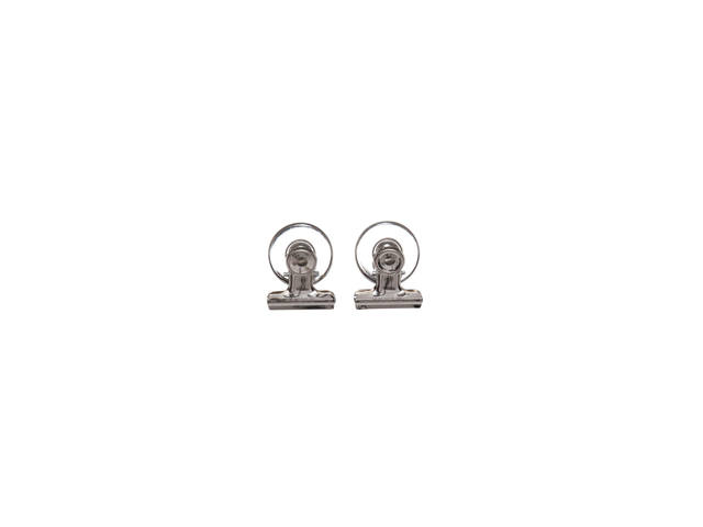 Papierklem MAUL Bulldog magneet 30mm zilver 2st