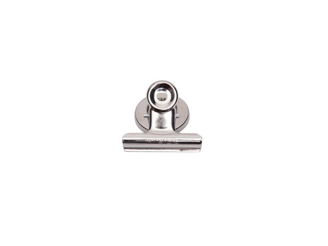 Papierklem MAUL Bulldog magneet 40mm zilver 2st