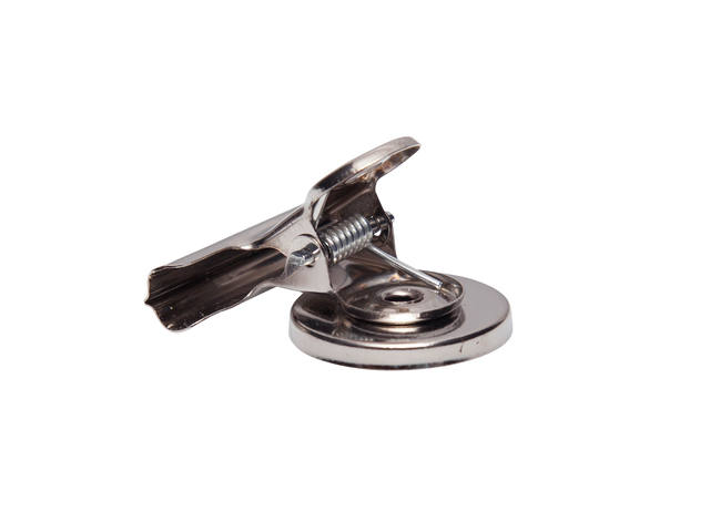 Papierklem MAUL Bulldog magneet 40mm zilver 2st