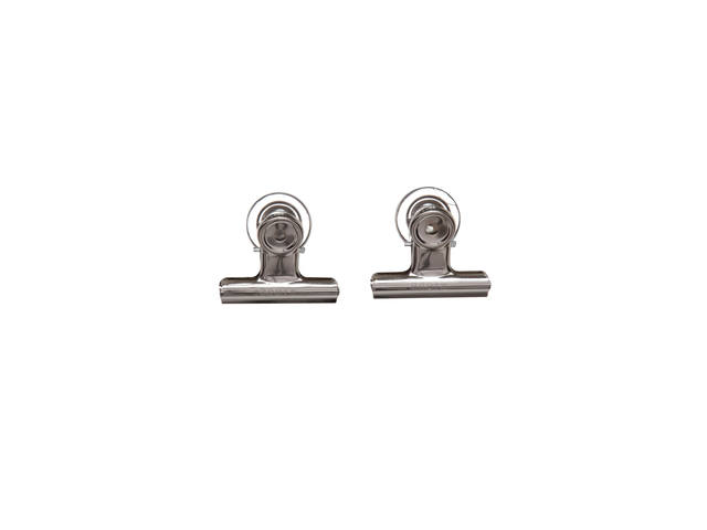 Papierklem MAUL Bulldog magneet 52mm zilver 2st