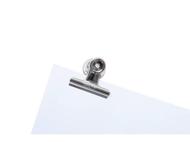 Papierklem MAUL Bulldog magneet 52mm zilver 2st