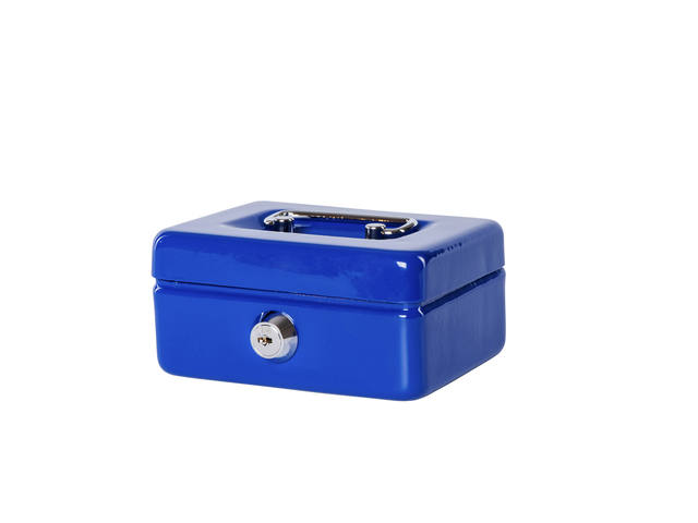 Geldkist MAUL muntgleuf slot 125x95x60mm blauw