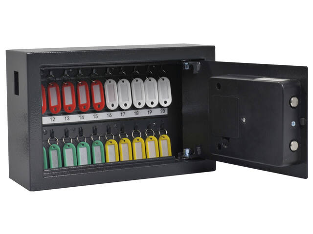 Sleutelkast Pavo security 20 haken donkergrijs