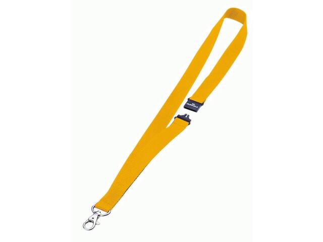 Textielkoord Durable 8137 karabijnhaak geel