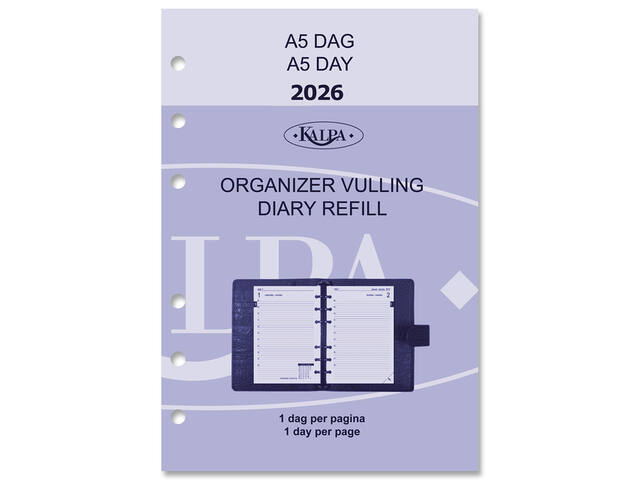 Agendavulling 2027 Kalpa A5 1dag/1pagina