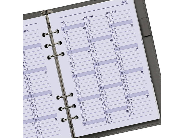 Agendavulling 2027 Kalpa A5 1dag/1pagina
