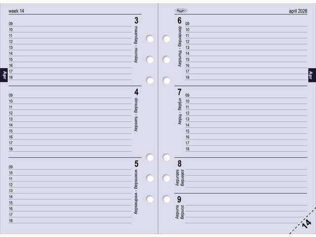 Organizer Kalpa A5 +ag26-27 bloemenzee bruin