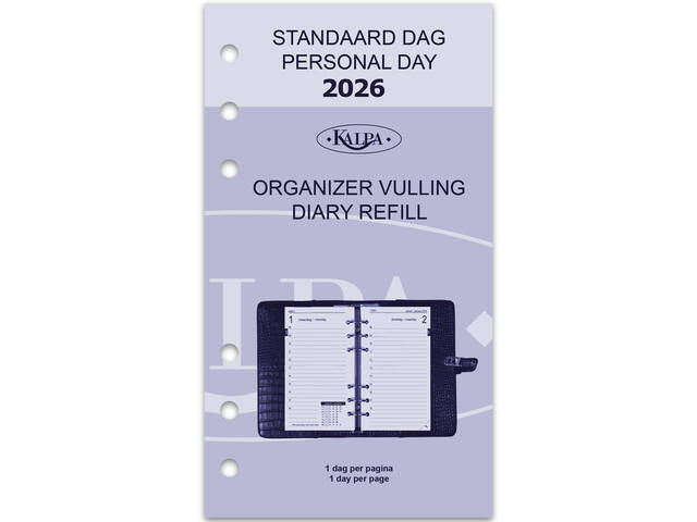 Agendavulling 2027 Kalpa Personal 1dag/1pagina