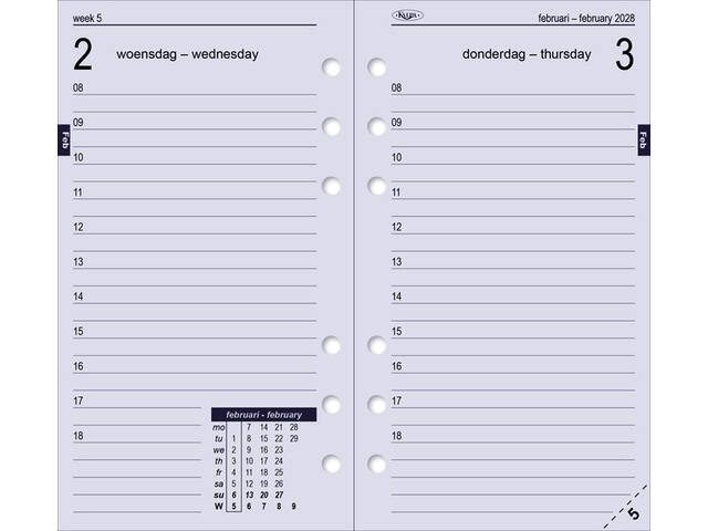 Agendavulling 2027 Kalpa Personal 1dag/1pagina