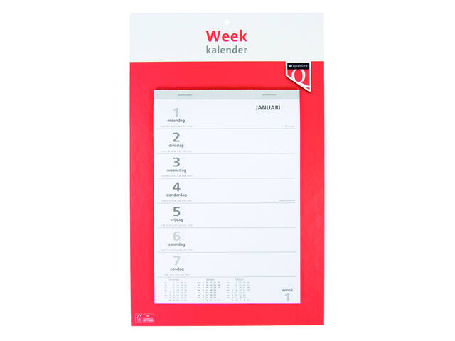 Weekkalender 2027 Quantore