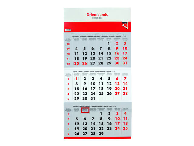 3-maandskalender 2027 Quantore
