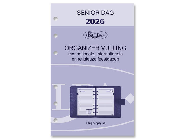 Agendavulling 2027 Kalpa Senior 1dag/1pagina