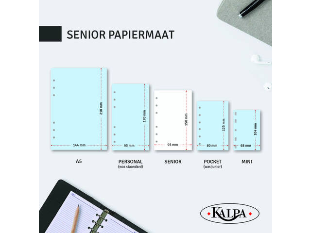 Agendavulling 2027 Kalpa Senior 1dag/1pagina