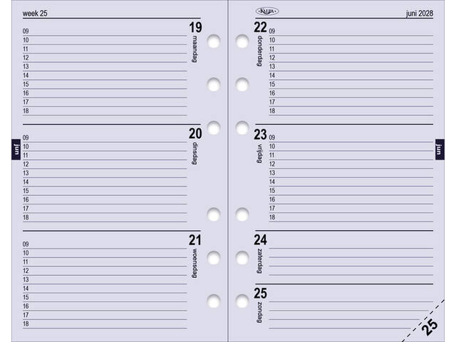 Agendavulling 2027 Kalpa Senior 7dagen/2pagina s