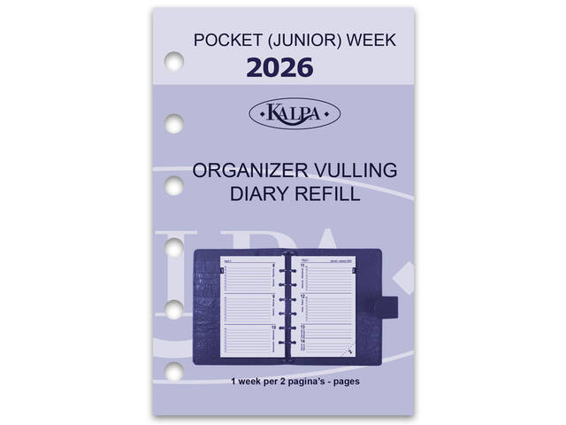 Agendavulling 2027 Kalpa Pocket 7dagen/2pagina s