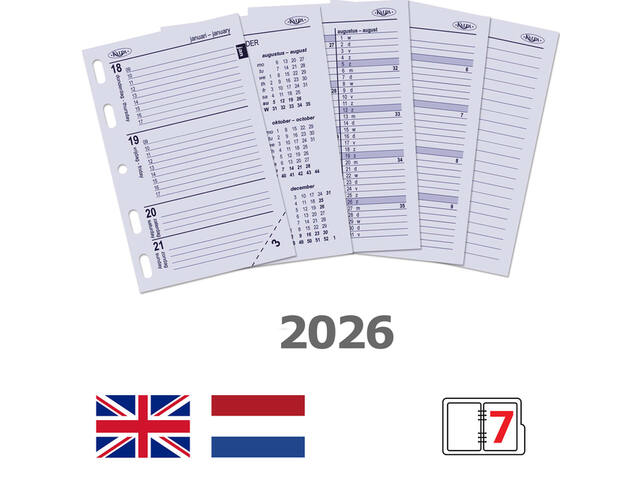 Agendavulling 2027 Kalpa Mini 7d/2p
