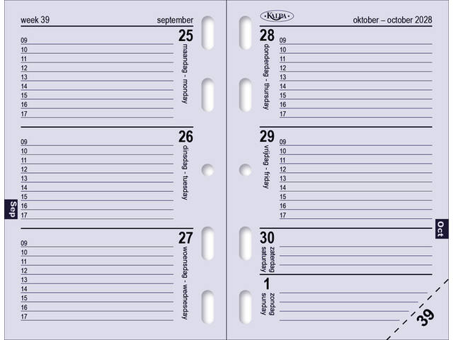 Agendavulling 2027 Kalpa Mini 7d/2p