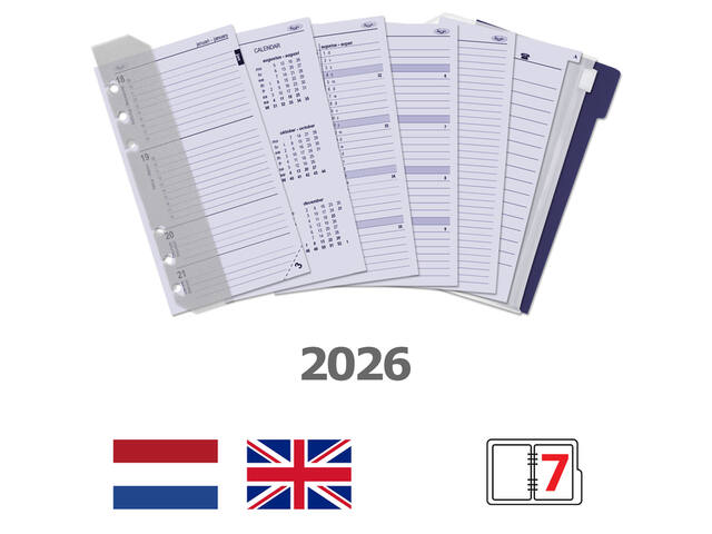 Agendavulling 2027 Kalpa Personal jaards 7d/2p