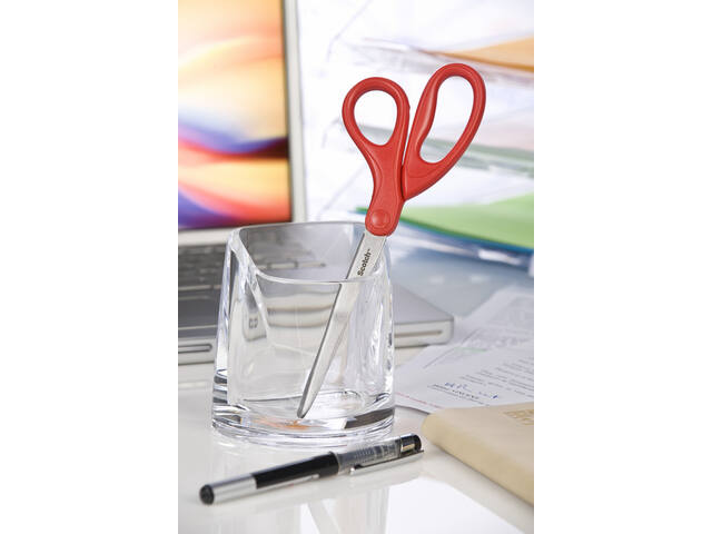 Schaar Scotch 18cm universeel rood blister