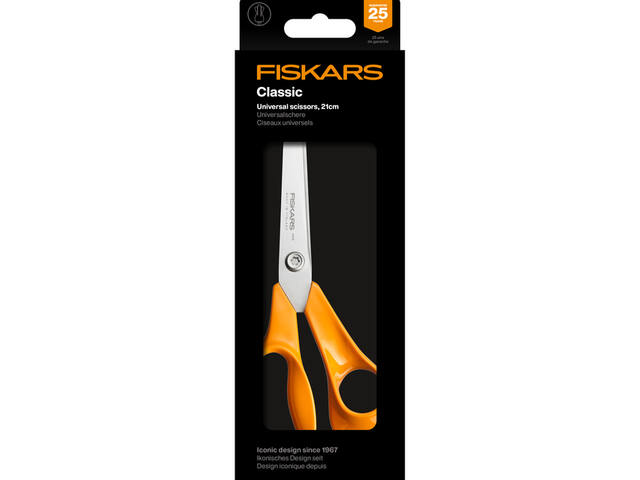 Schaar Fiskars Classic universeel 21cm oranje
