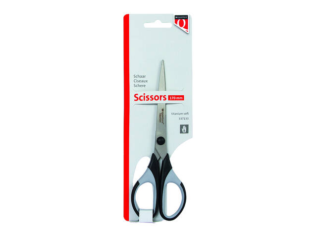 Schaar Quantore 170mm titanium + soft grip handvat