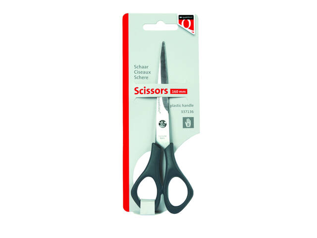 Schaar Quantore 160mm +plastic handvat zwart