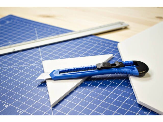 Snijmes Westcott Office 18mm schuif blauw