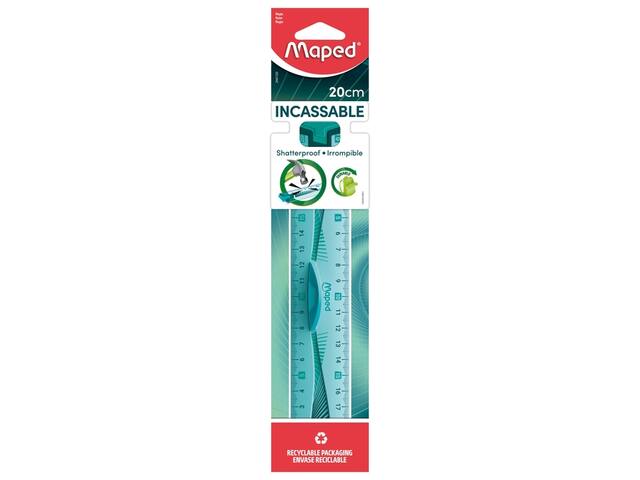 Liniaal Maped Flex met grip 20cm assorti