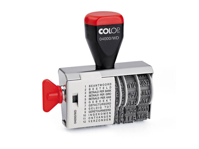 Stempel Colop 04000WD 12 teksten