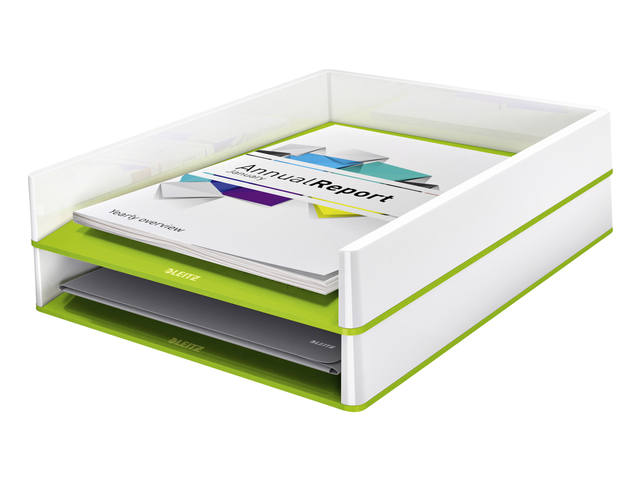 Brievenbak Leitz WOW A4 wit/groen