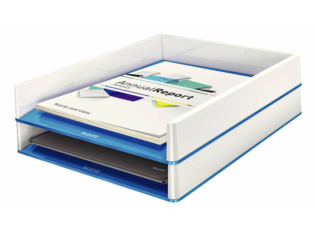 Brievenbak Leitz WOW wit/blauw