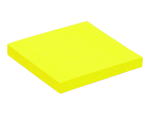 Memoblok Quantore 76x76mm neon geel 100