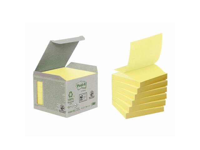 Memoblok Post-it Z-Note R3301B recycled 76x76mm gl