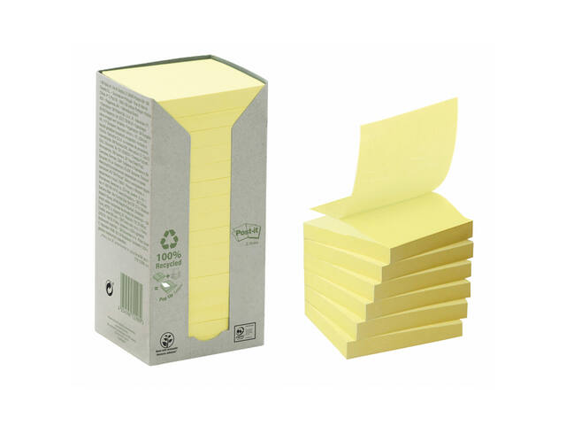 Memoblok Post-it Z-Note R3301T recycled 76x76mm gl