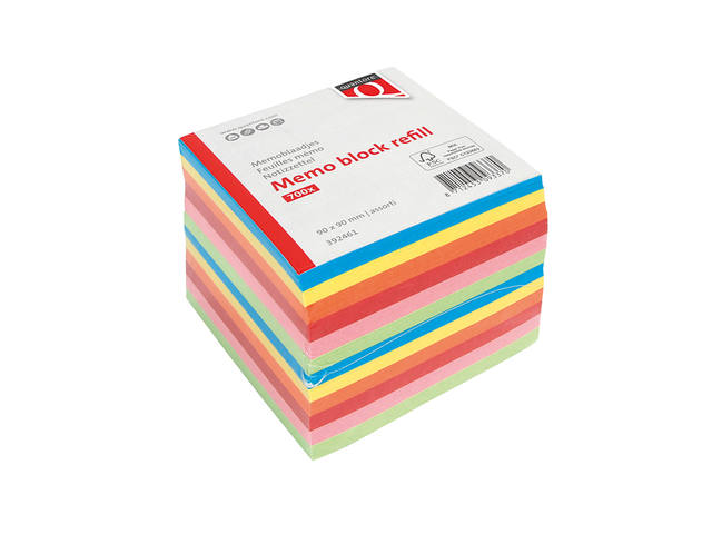 Memoblok Quantore 90x90mm 700v Losbladig assorti