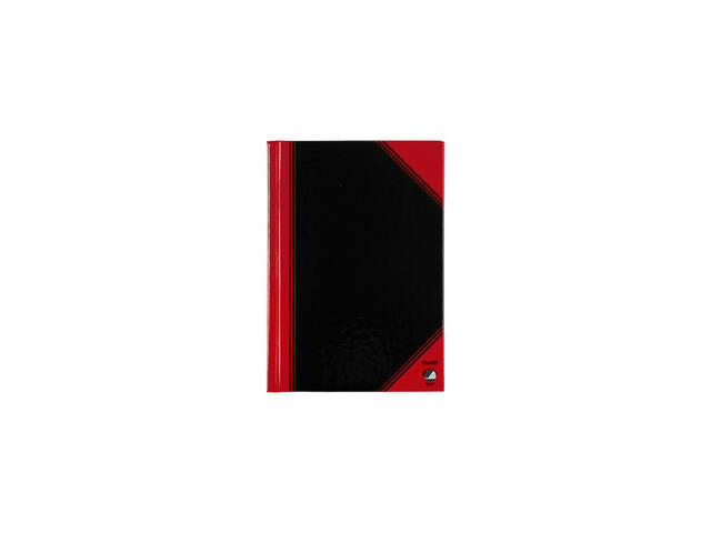 Notitieboek Bantex zwart/rood A6 lijn 70gr 96vel