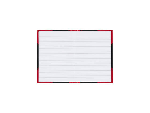 Notitieboek Bantex zwart/rood A6 lijn 70gr 96vel