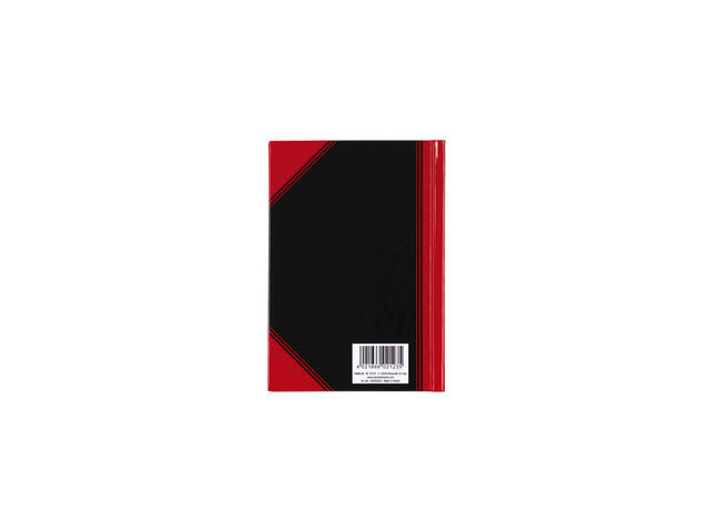 Notitieboek Bantex zwart/rood A6 lijn 70gr 96vel